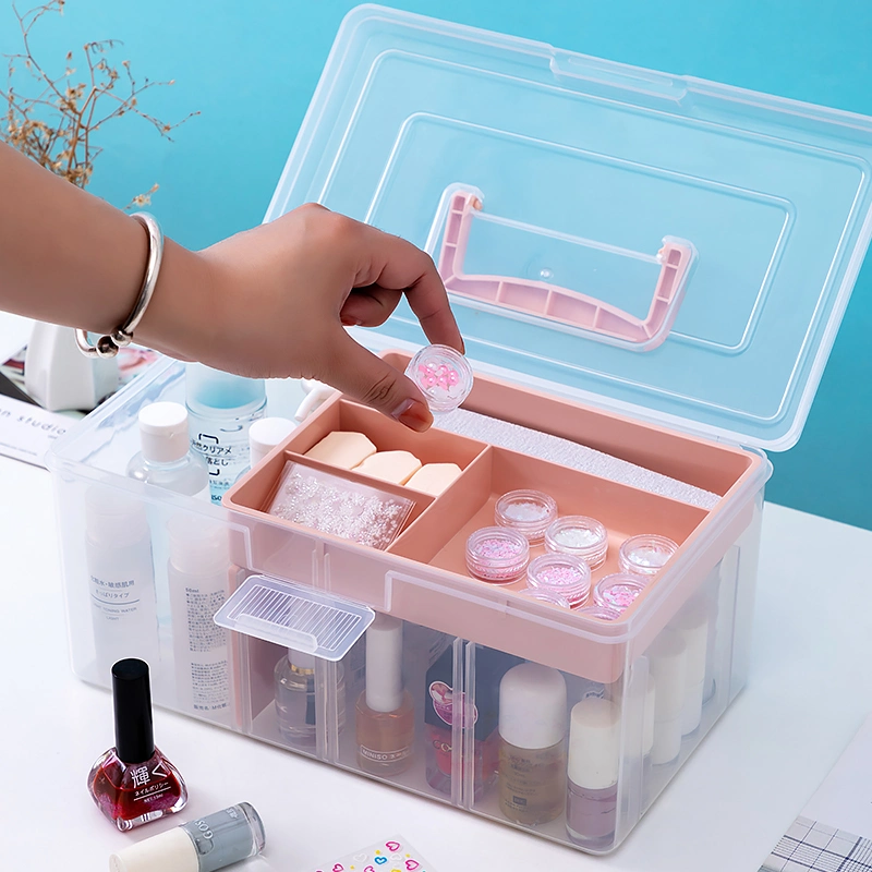 3624-O Desktop Powder Skin Care Organizer Air Cushion Manicure Cosmetics Organizer Eye Shadow Makeup Storage Box