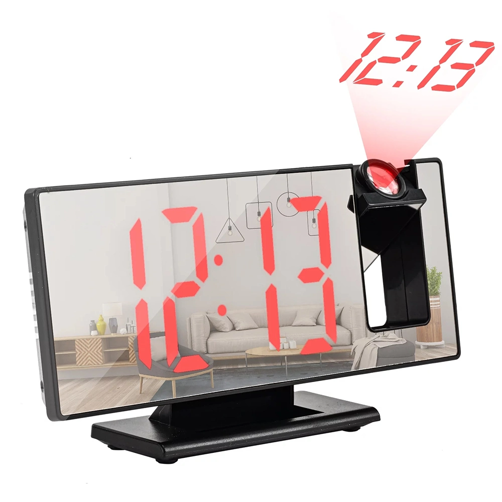 Hot Seller proyector Digital Decorativo LED alarma temperatura reloj de regalo