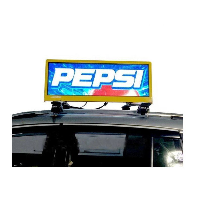 Outdoor Full Color Waterproof IP65 HD Taxi Car Top Double Side Advertising Panel LED Billboard Display