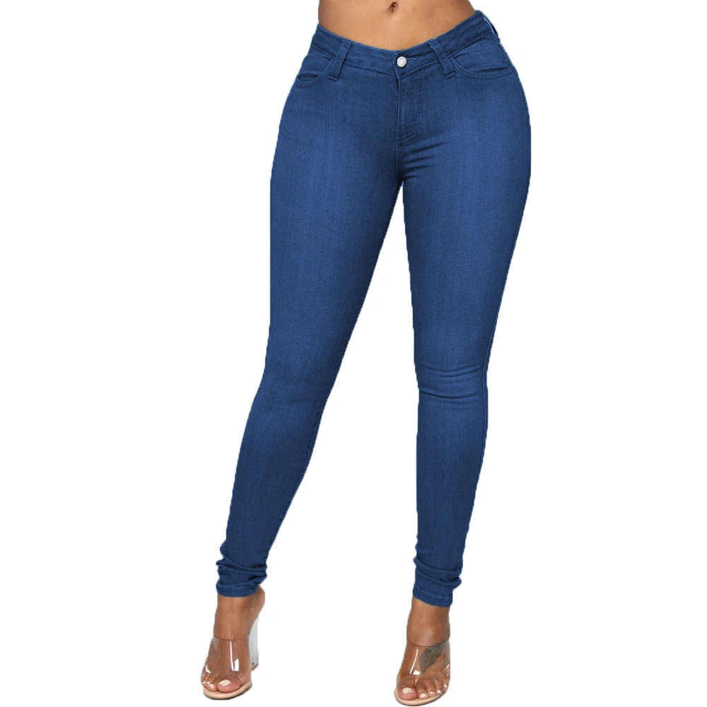 Fashion Trousers Women's High Waist Pants High Stretch Slim Pencil Jeans