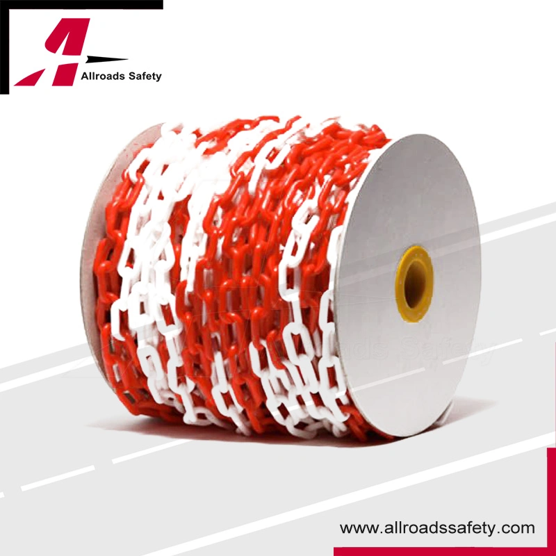 8 мм Высокозаметные красные и белые пластиковые цепи безопасности дорожного движения