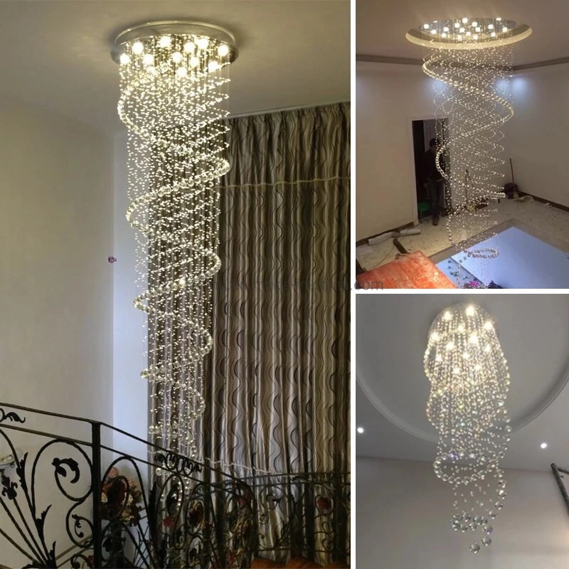 Estilo Europeo Villa decoración Interior Sala de estar de lujo lámpara colgante K9 moderno plafón LED Chandelier