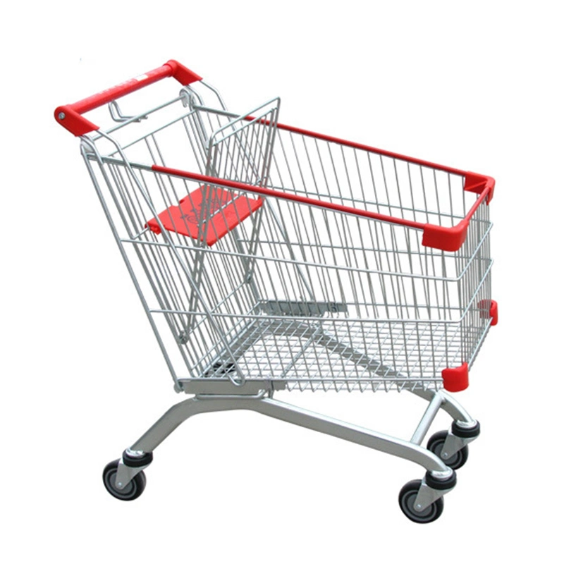 Large Capacity New Style Steel Zinc Supermarket Shopping Cart Trolley (JT-E01)