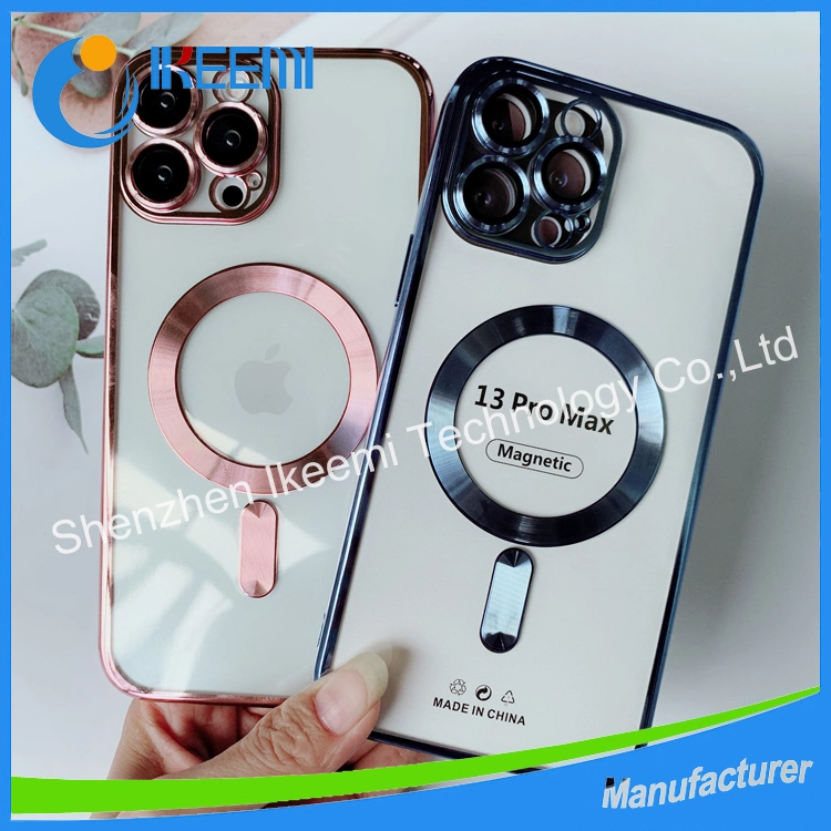 for iPhone 13 PRO Max CD Bumper Case Magnetic Plating Phone Case for iPhone Back Phone Cover Mobile Phone Accessories