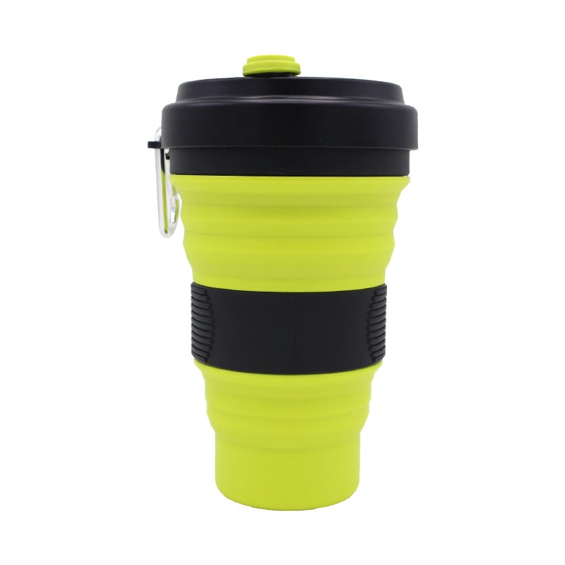 Caneca dobrável portátil retrátil em silicone Travel sem fugas Wbb14016