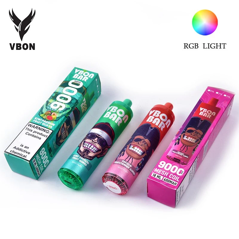 9000 Puffs RGB Einweg Nic0%2%5% Multi-Fruit Flavour Serie 30 mechanisch E-Zigaretten-Vape