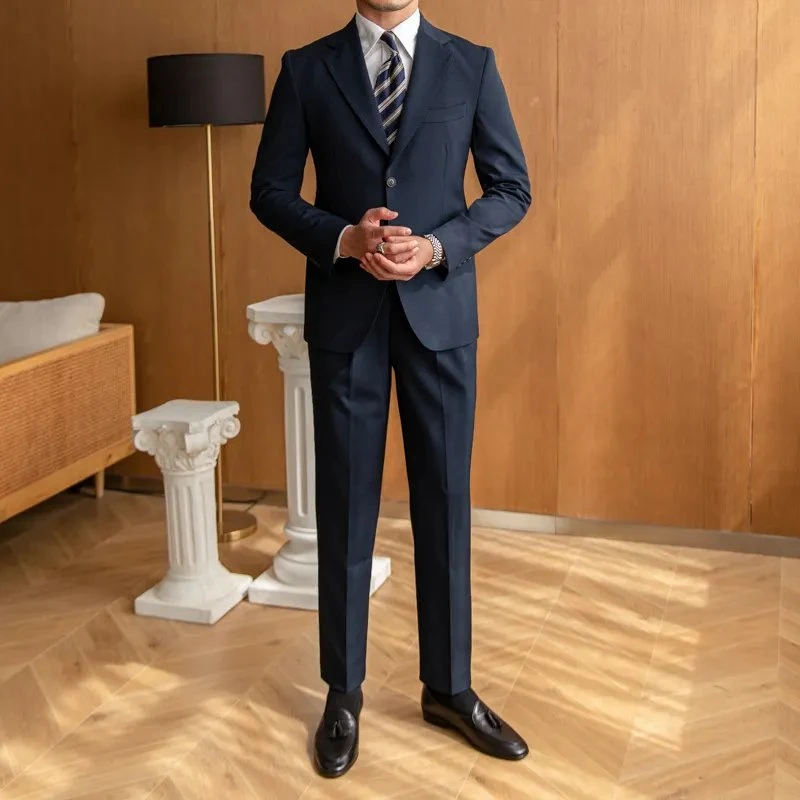 OEM Suit Men Slim Suit Casual Clown Solid Color Work Clothes Men.