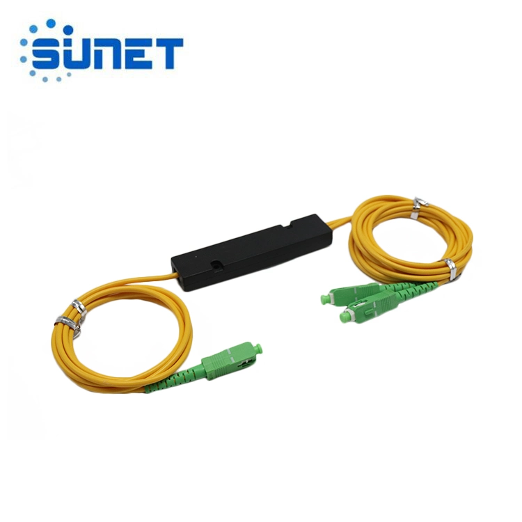 Fbt Sc APC 1X2 Splitter de fibra óptica acoplador con el conector