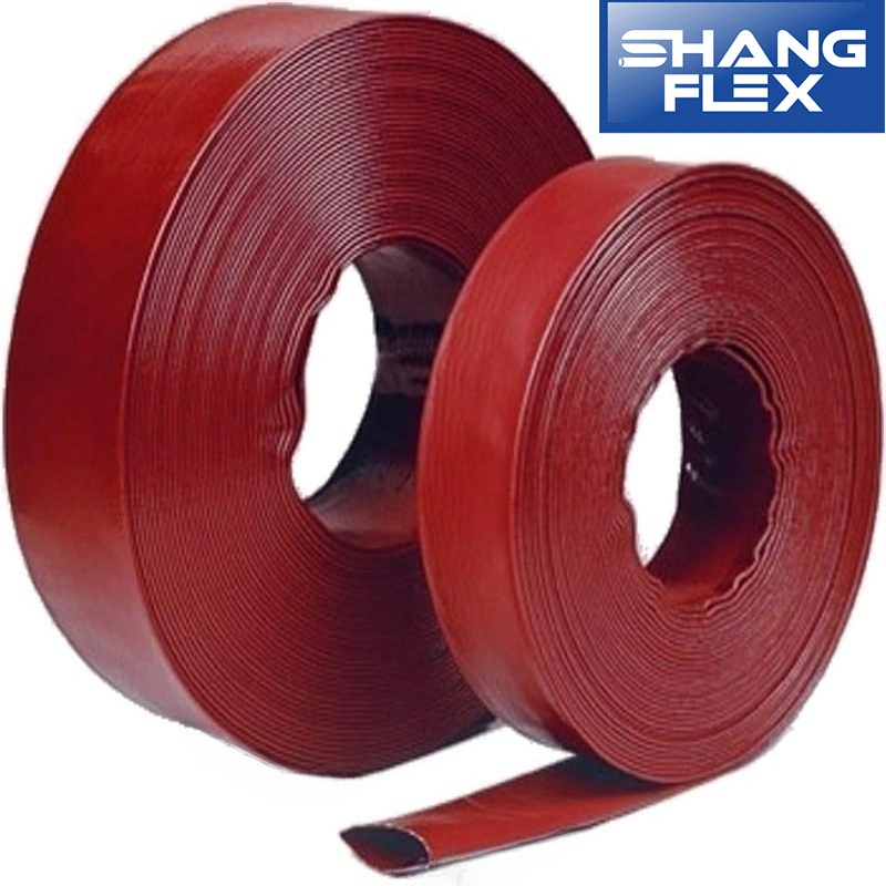 4" X 50 FT 10 Bar/150 Psi Red High Pressure Reinforced PVC Lay Flat Discharge Water Hose