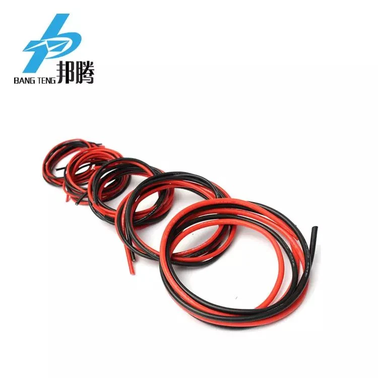 High Flexible Red Black Silicon Rubber Wire Gauge 24 AWG Insulated Silicon Wire High Temperature Multi-Color Silicone Wire