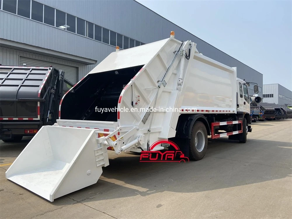 240HP Ftr Fvr Compactor Garbage Truck Load 600L 1100L Dustbin