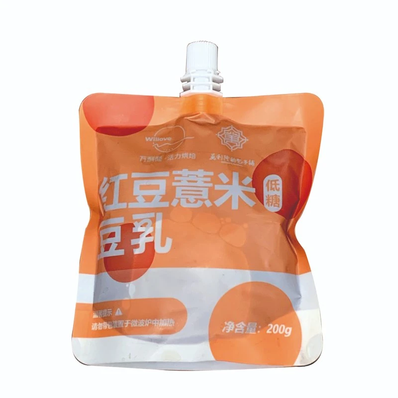 Leakproof and Good Moisture Milk Liquid Drink Sauce Detergent Stand up Pack for Soymilk with Spout