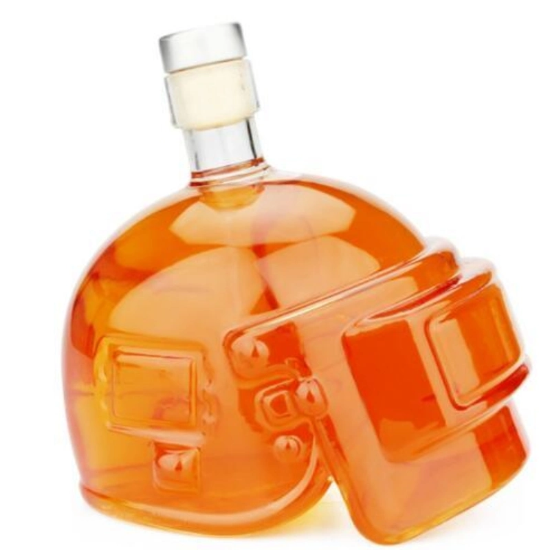 Botella de decantador de vino de copas con forma de casco para accesorios de whisky