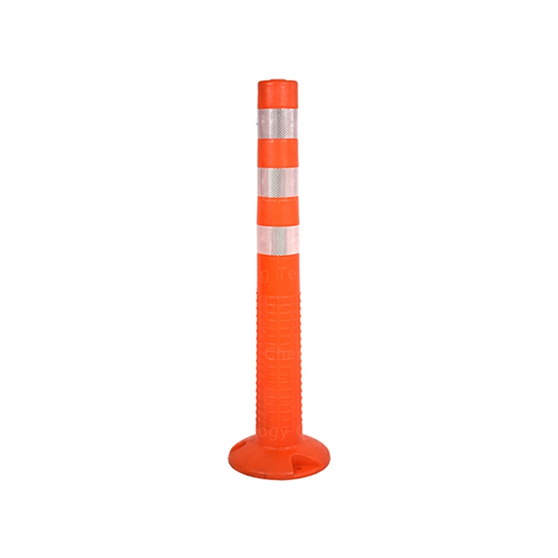 Orange Flexible Traffic Delineator Warning Bollard