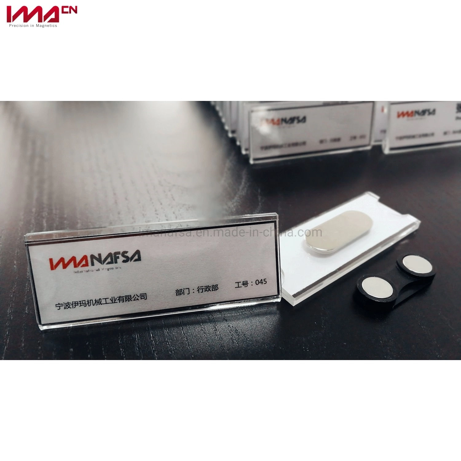 Customized Size Strong Permanent Neodymium Magnetic Name Tags/Badge