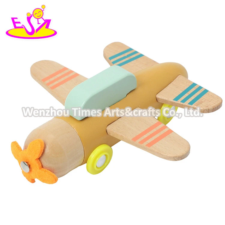 Hot Selling Educational Aircraft Model Beech Wooden Plane Toy for Kids W04A617
