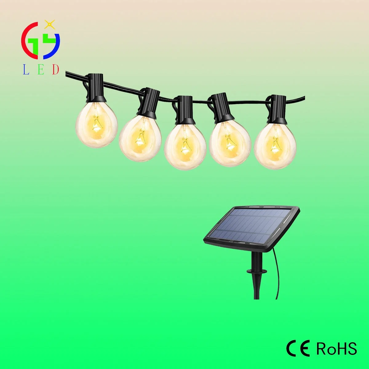 Partie extérieure à guirlande lumineuse G40 E12 de classe IP commerciale Éclairage