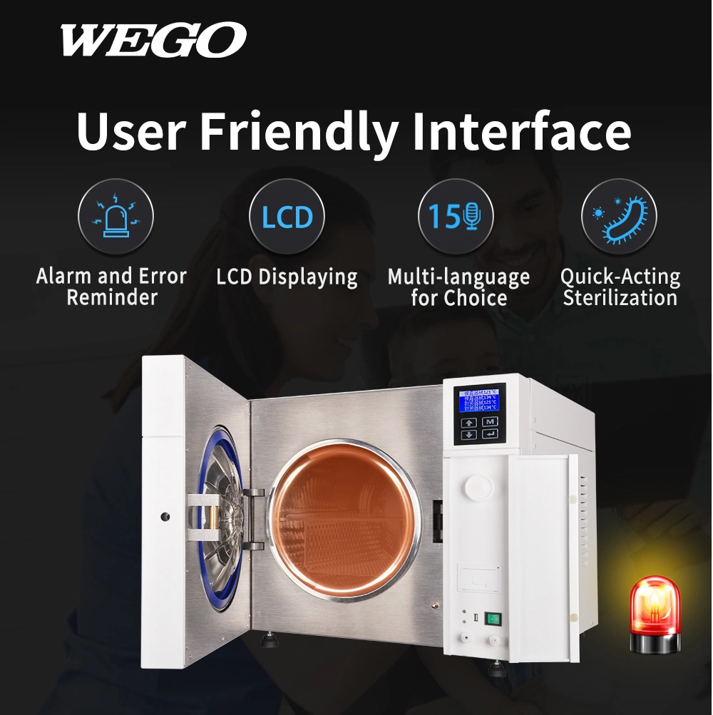 Wego Table Top Autoclave Class B Series Portable Dental Autoclave Steam Sterilizer