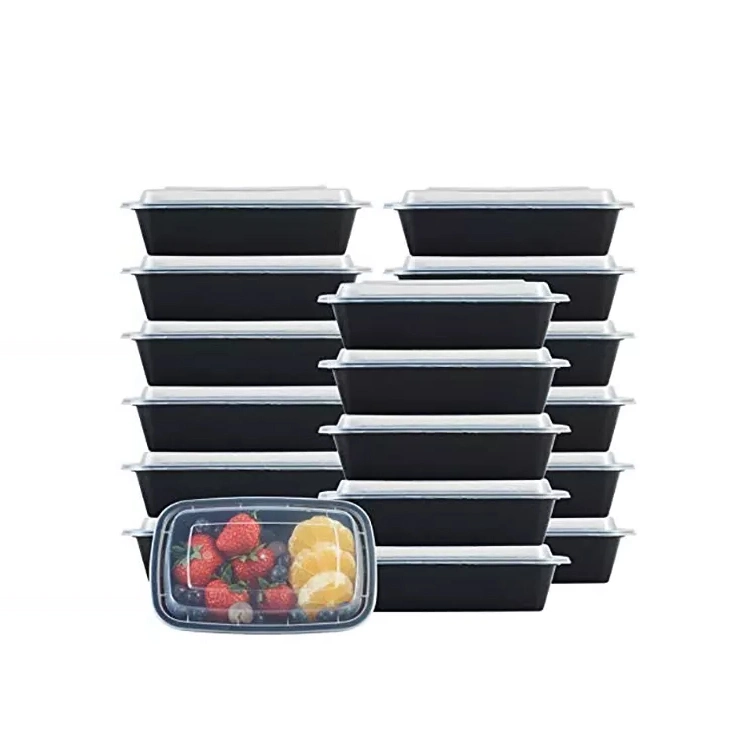 Chinese Factory Popular Disposable Lunch Box Takeaway Food Microwavable Biodegradable Lunch Box Plastic Food Containers