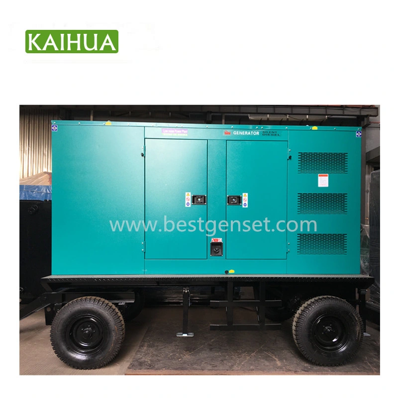 Small Portable 80kVA/64kw Trailer Type Diesel Generator Set with Wheels