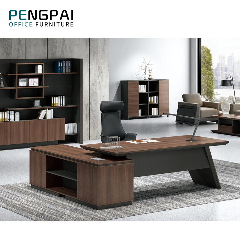 Pengpai Executive Modular Table Office Hotsale Functional Executive Table Specifications with Oblique Legs