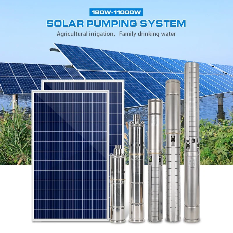 Solar Pump DC 100m Deep Well Solar Water Pump Submersible Water Pump Solar System for Agricultural Irrigation