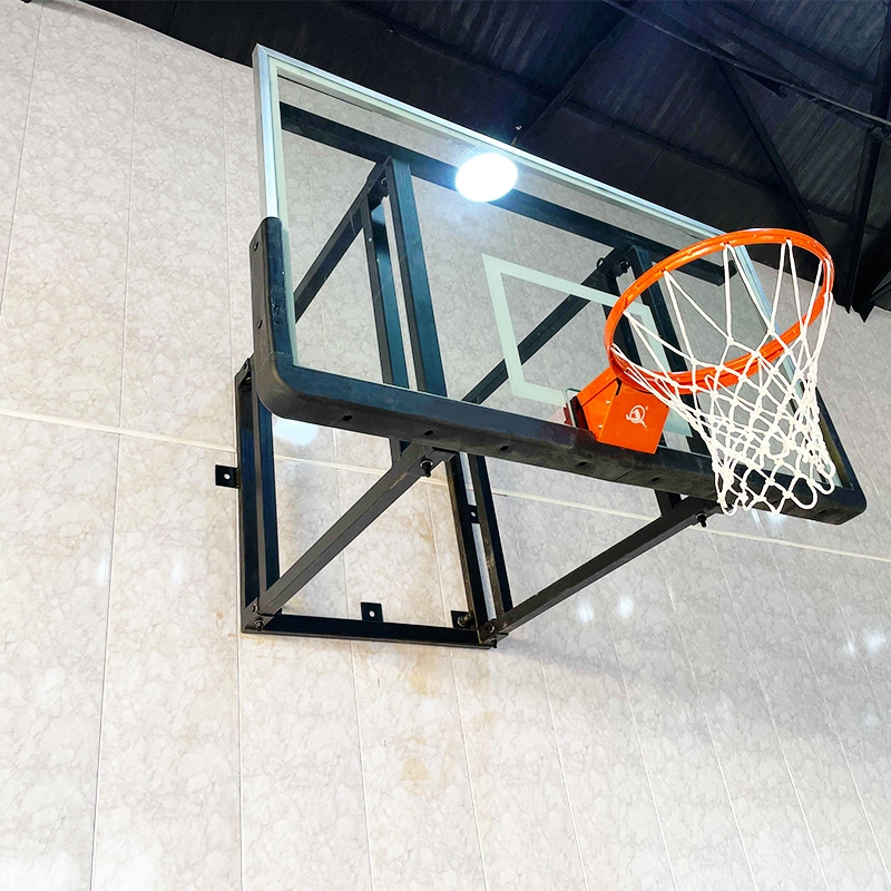 Support de basket-ball mural extérieur réglable en hauteur de qualité supérieure pour adolescents.