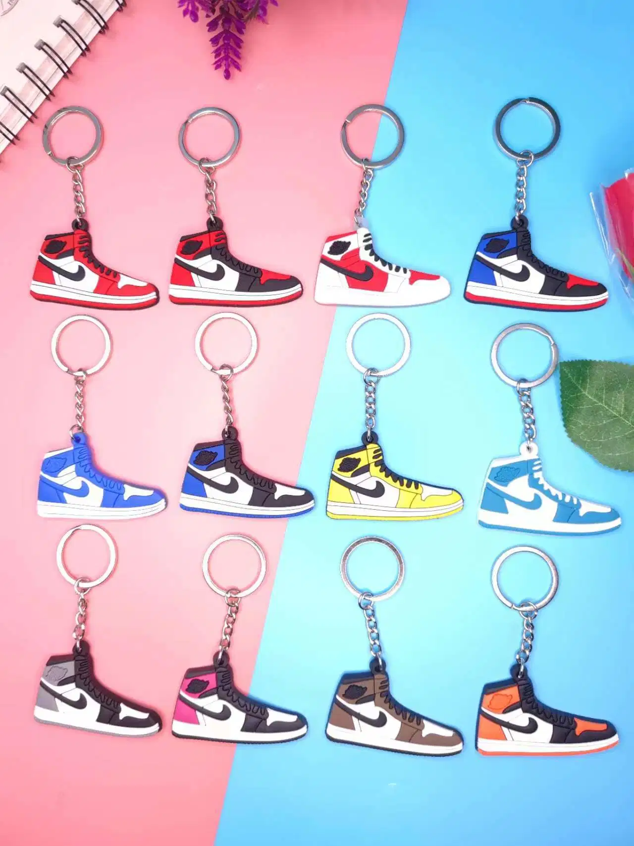 Wholesale Aj Metal Crafts Yezzy Basketball Key Holder Popsicle Buckle Alcohol Tester Air Jordan 1 Custom Logo Soft Rubber PVC Keychain