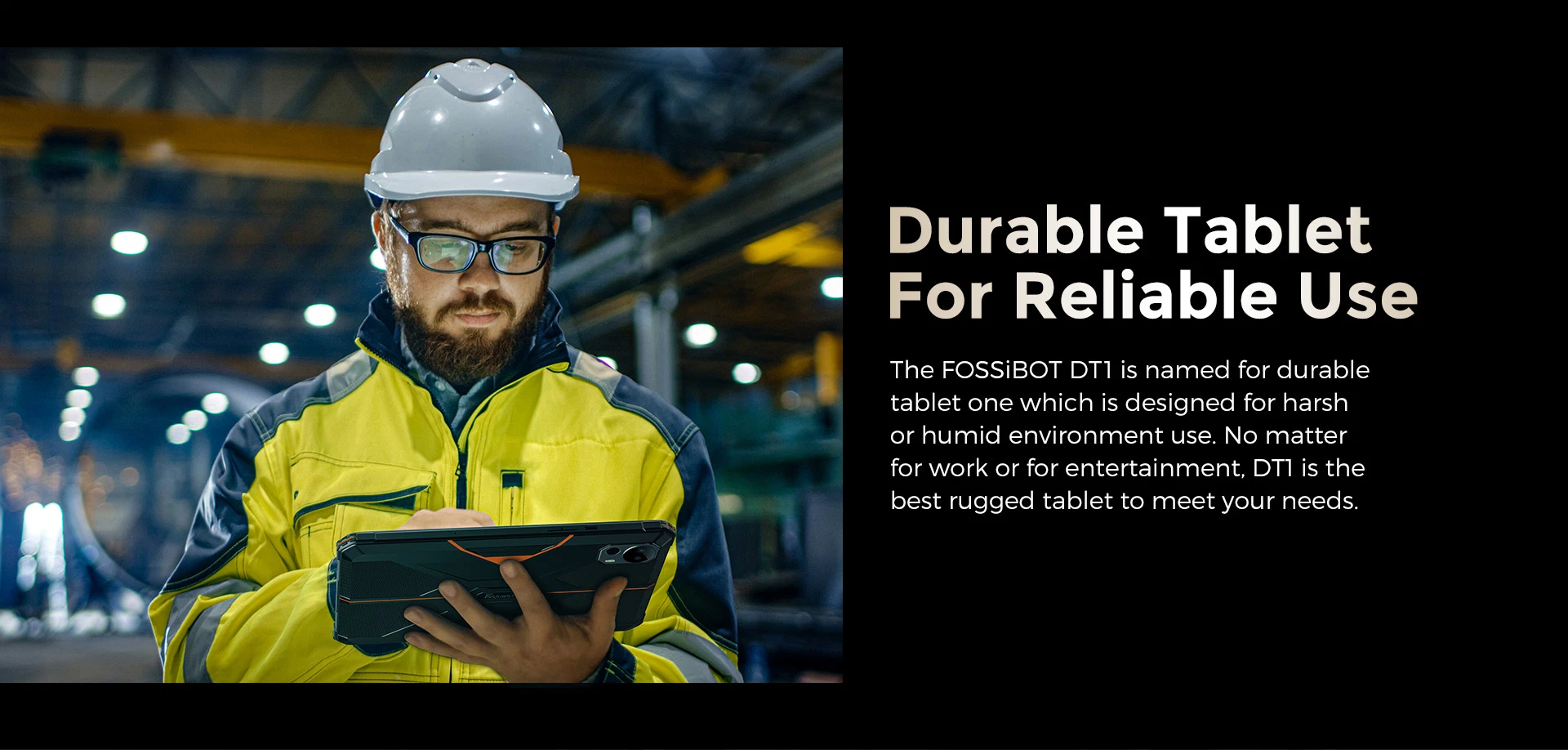 Fossibot DT1 Rugged Tablet 10,4"FHD+ 11000mAh 8GB+256GB Android 13 Tablets 48MP Ladepad Kamera 33W