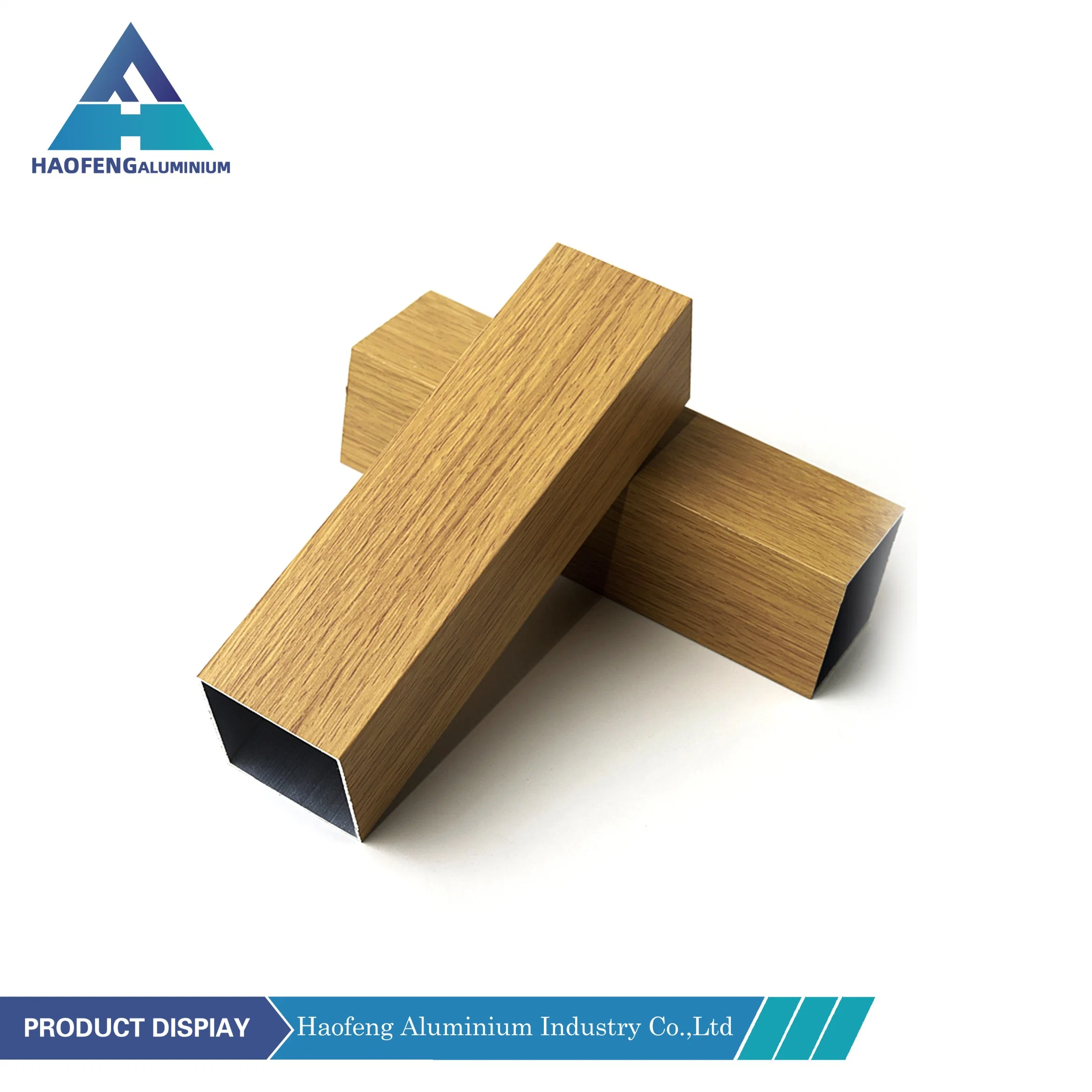 Wood Grain Square Tube Building Material Extrusion Aluminium Products