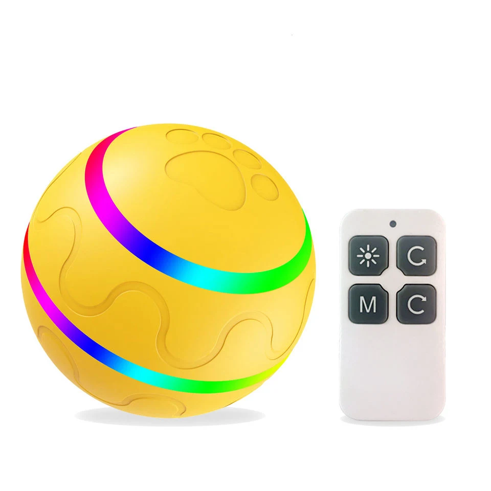 PET Produkte Elektronische Fernbedienung Leuchtende Haustier Katze Spielzeug USB Wiederaufladbare Automatische Rolling Ball Dog Spielzeug