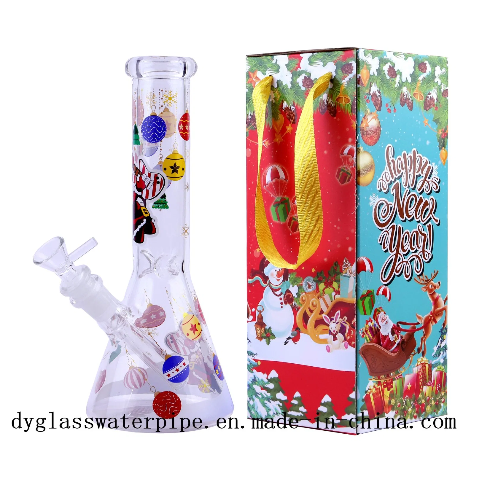 Big 35cm Christmas Gift Design Glass Water Pipes