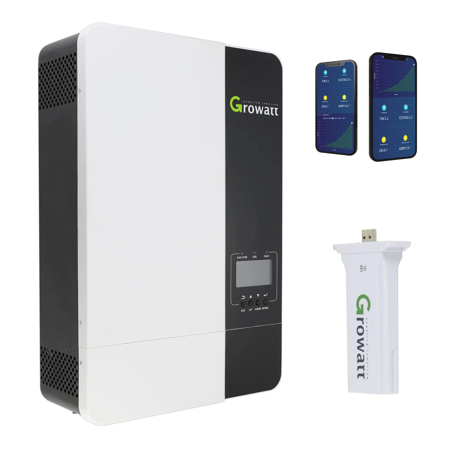 Growatt es Series 5kw 3,5kw uso en casa fuera de Grid Solar Inversor con batería de litio