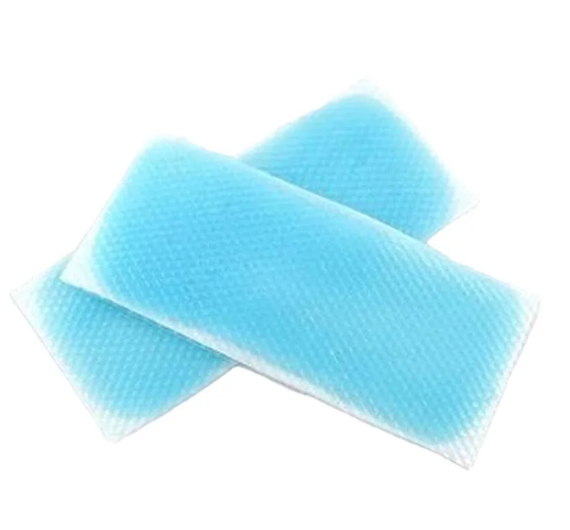 Lámina de enfriamiento fiebre reducir yeso parche de gel de enfriamiento 11 cmx4 cm/12 cmx5 cm