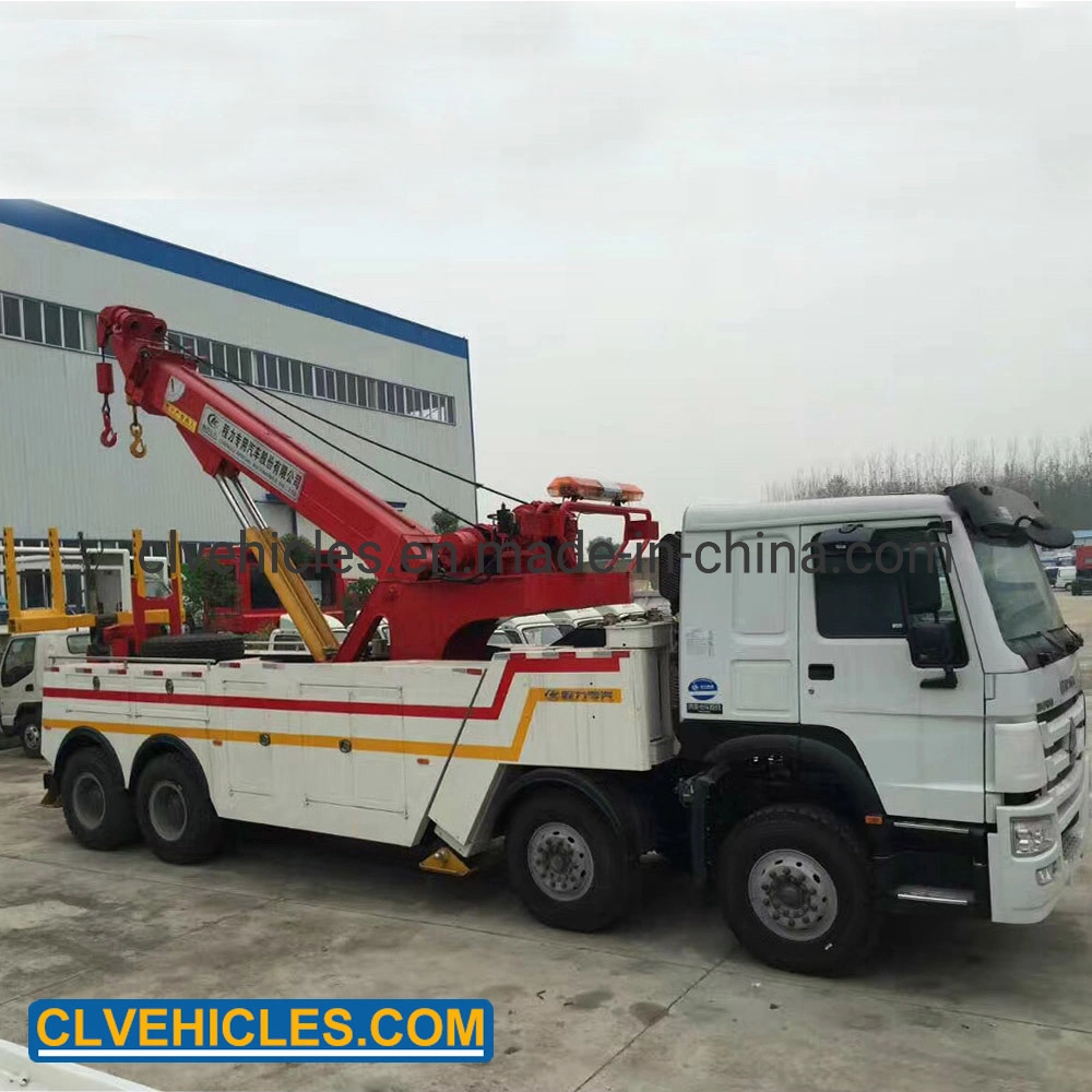 HOWO 12 Wheelers 30t Special Vehicle Wrecker Tow Truck Rotator