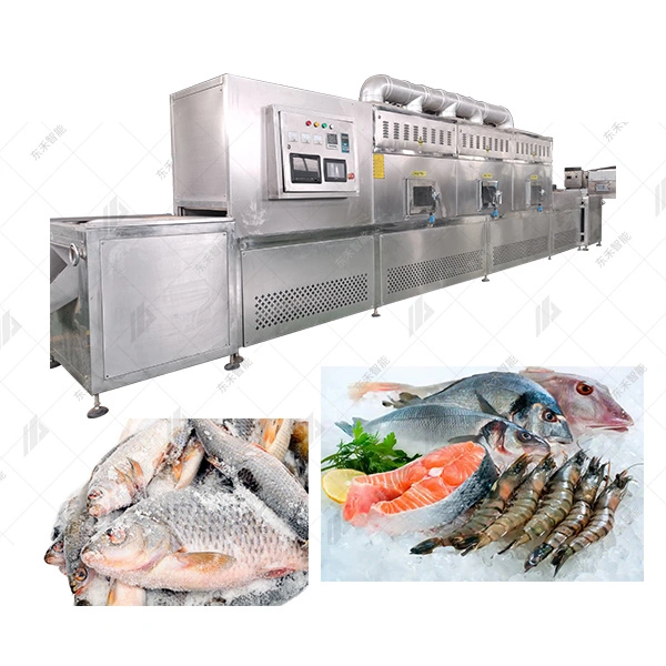 Professional and High Efficiency Microwave Thawing Frozen Shrimp Machine Microwave Defrosting Equipment