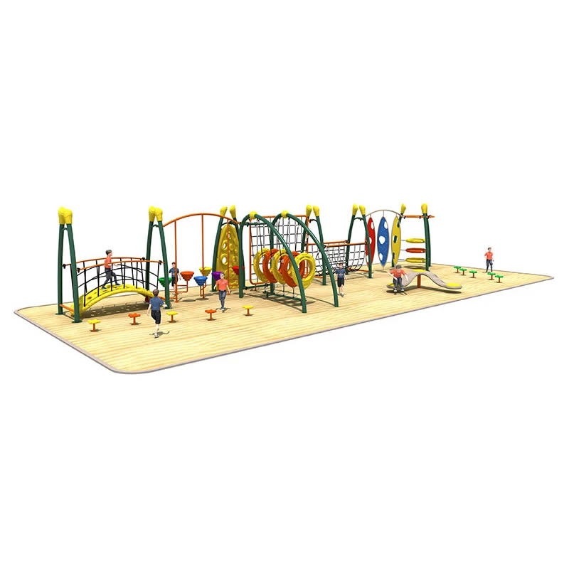 Metal Pipe Rope Net Panel Climbing Walls Holds Outdoor Commercial School Playground Monkey Bar for Sale