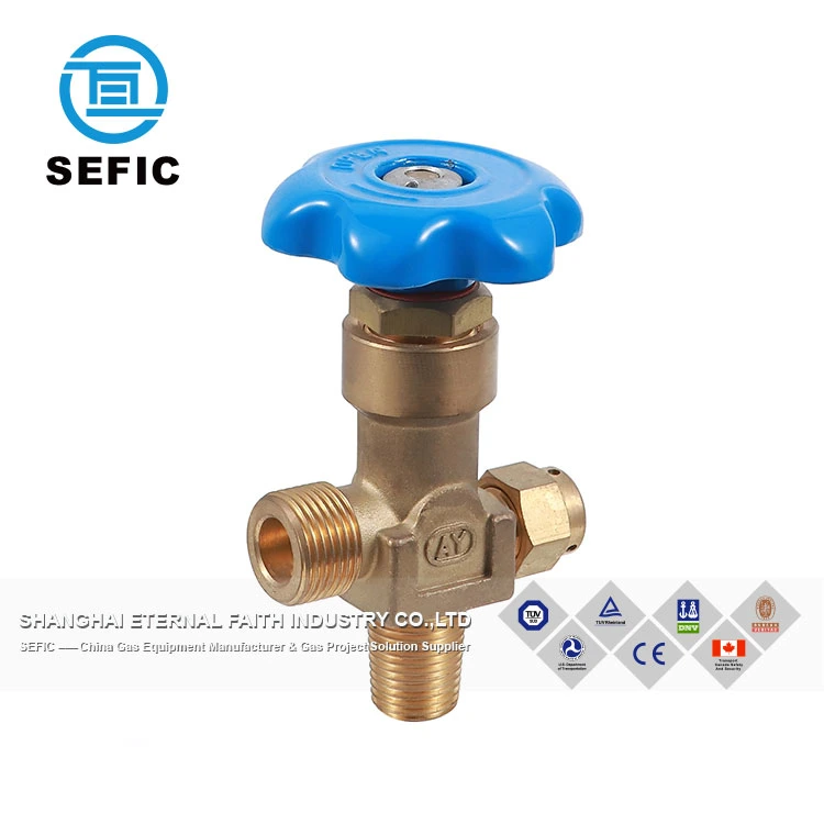 High Pressure Safety Handwheel Brass Argon Gas Cylinder Valve