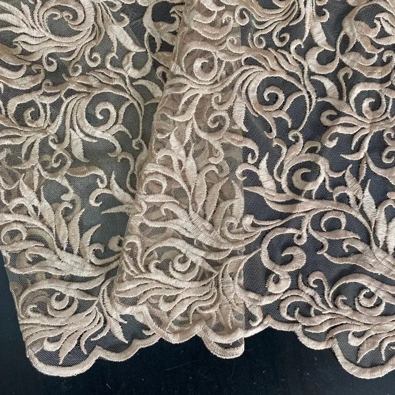 High quality/High cost performance  Milk Silk Embroidered Lace Fabric