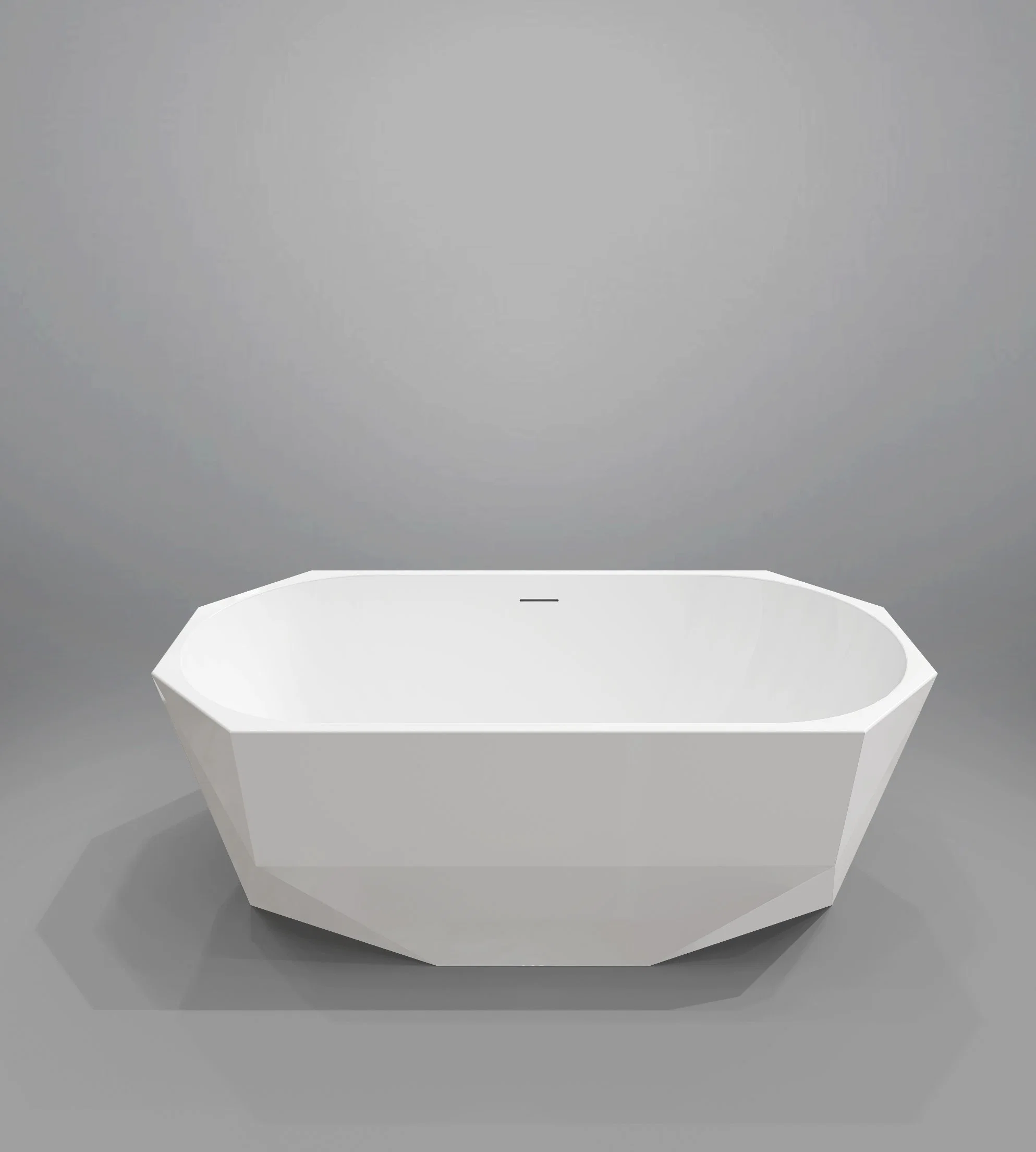 Diamond Shape Acrylic Freestanding Bathtub for Bathroom Hotel