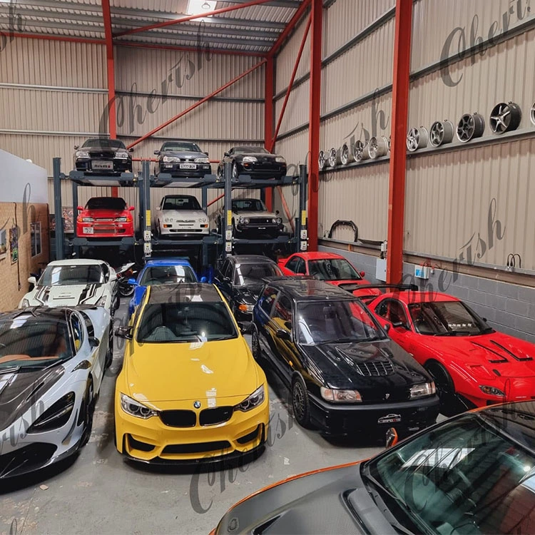 Garage Triple Level Sport Car Storage Four Post Parking Lift System