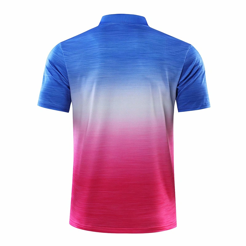 Unisex Couple Polo Shirt Sublimated Badminton Polo Shirt 100% Polyester Custom Running Sports Polo Shirt