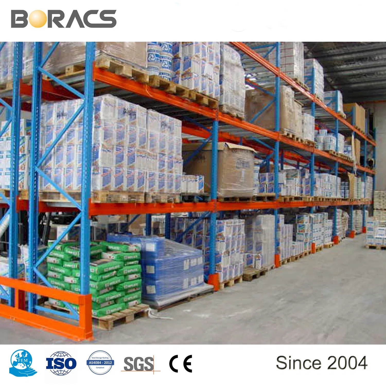 Almacenamiento industrial de alta calidad almacenamiento empuje hacia atrás Paleta Racking / Industrial Bastidor de palets de caja/Rack de palets selectivo