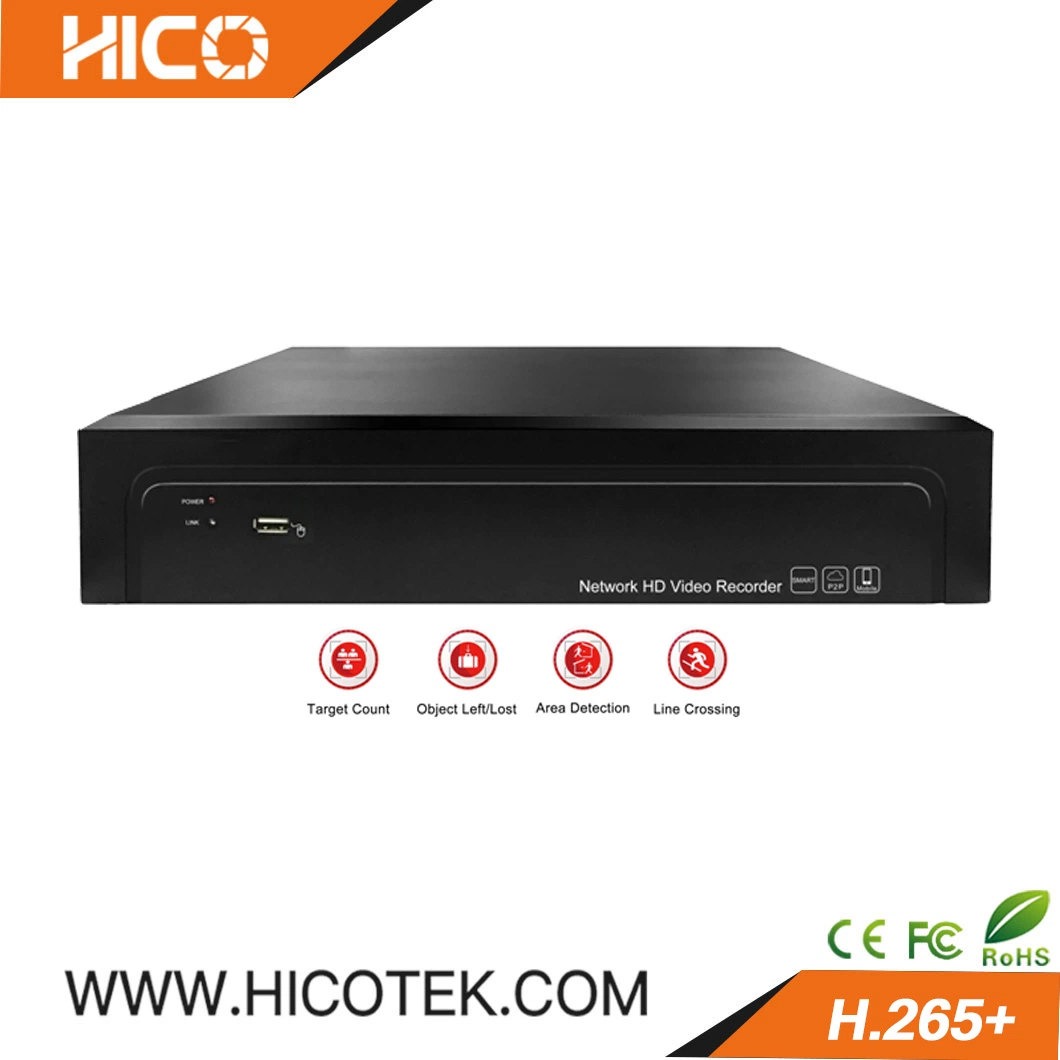 32CH 5MP/16CH 4K 8MP/ Grabador de vídeo vigilancia de seguridad de gama alta de NVR IP con 4 discos duros SATA de hasta 32 TB de disco duro de la IVR inteligente