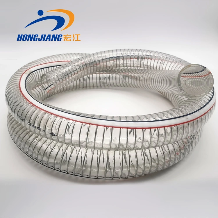 Vacuum Reinforced Food Grade Spring Hose, Spiral Reinforced PVC Steel Wire Hose