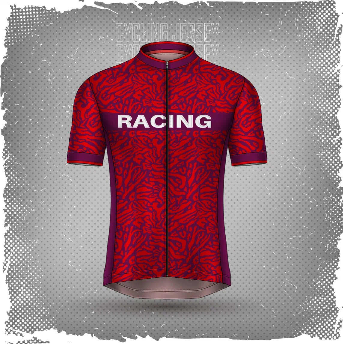 La conception personnalisée léger Quick Dry respirant l'impression personnalisée Cycling Bike Shirt à manches courtes