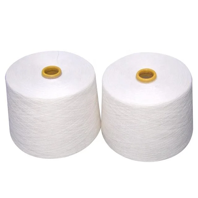 Wholesale/Supplier Factory Price 100% Polyester Ring Spun 1/30 Raw White