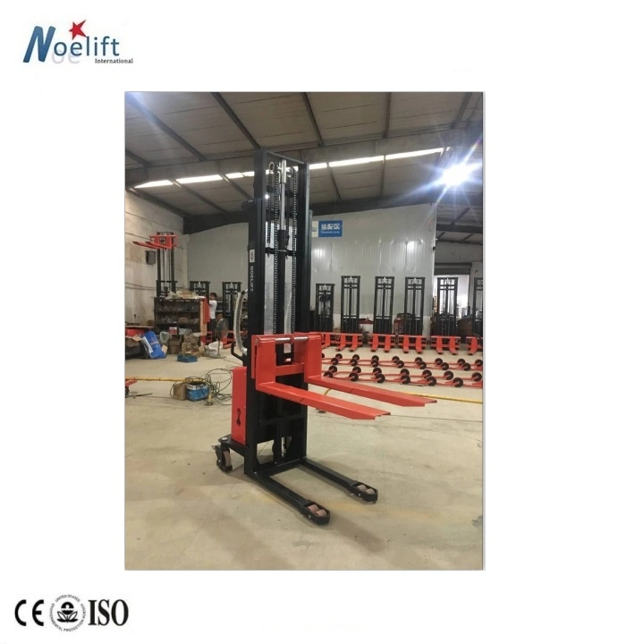 1500kg Portable Hydraulic Semi Electric Pallet Stacker Forklift