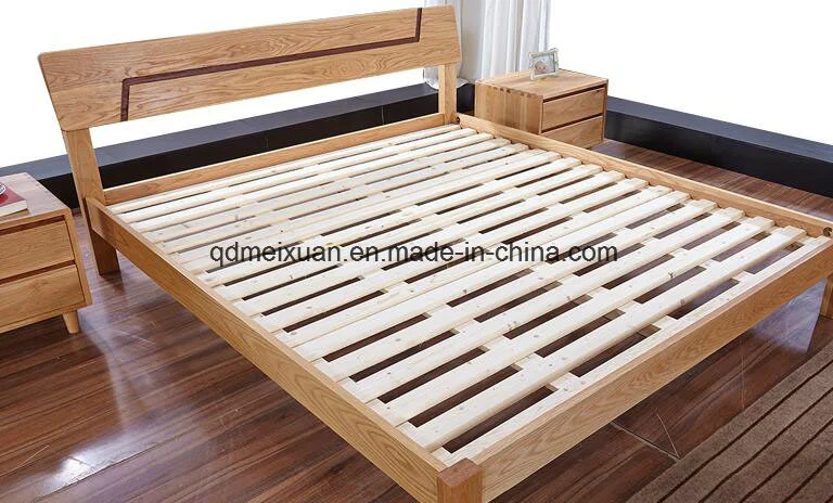 Solid Wooden Bed Modern Double Beds (M-X2339)