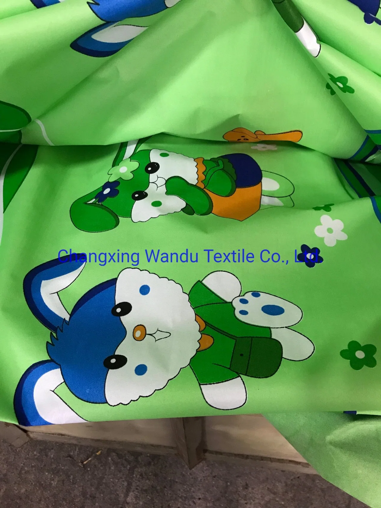 Animal Desigers Cartoon Characters Printed Dyed Polyester Fabric for Bedding